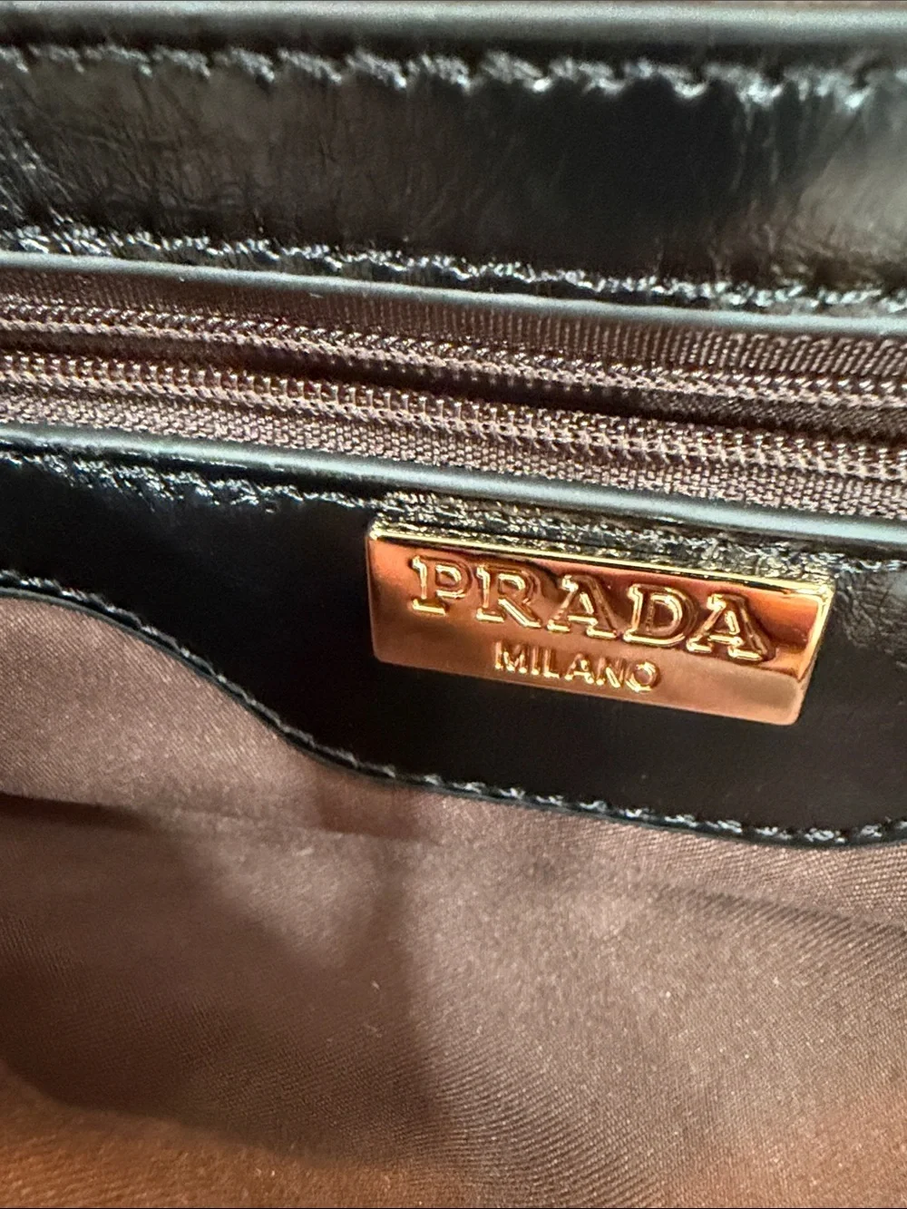 Brown Leather-Effect Tote with Matching Wallet
